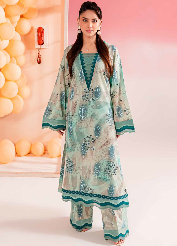 Ballerina by Nureh Chikankari Lawn Suits Unstitched 2 Piece NU24BC NU2-138 - Summer Collection