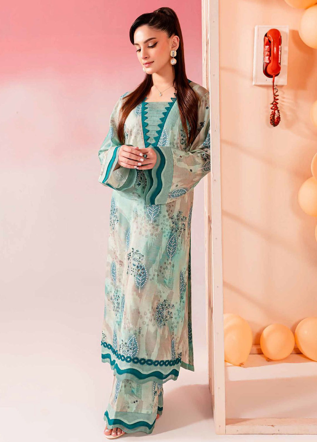 Ballerina by Nureh Chikankari Lawn Suits Unstitched 2 Piece NU24BC NU2-138 - Summer Collection