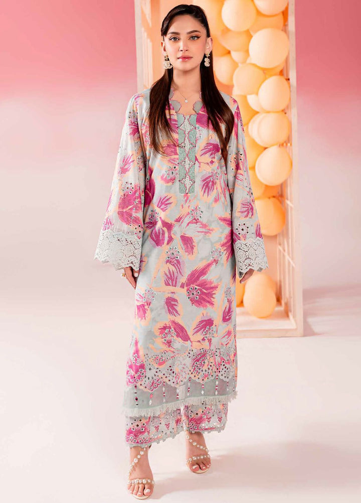 Ballerina by Nureh Chikankari Lawn Suits Unstitched 2 Piece NU24BC NU2-139 - Summer Collection
