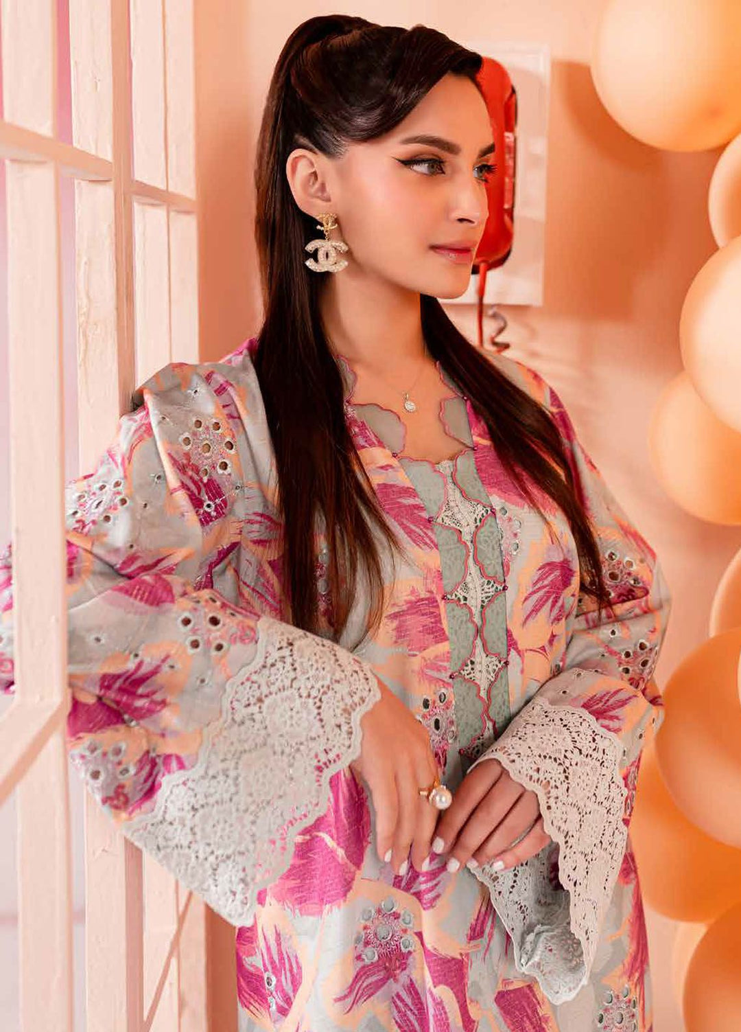 Ballerina by Nureh Chikankari Lawn Suits Unstitched 2 Piece NU24BC NU2-139 - Summer Collection