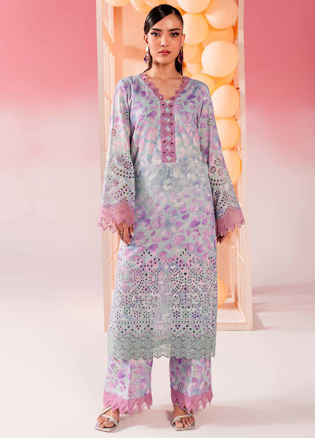 Ballerina by Nureh Chikankari Lawn Suits Unstitched 2 Piece NU24BC NU2-140 - Summer Collection