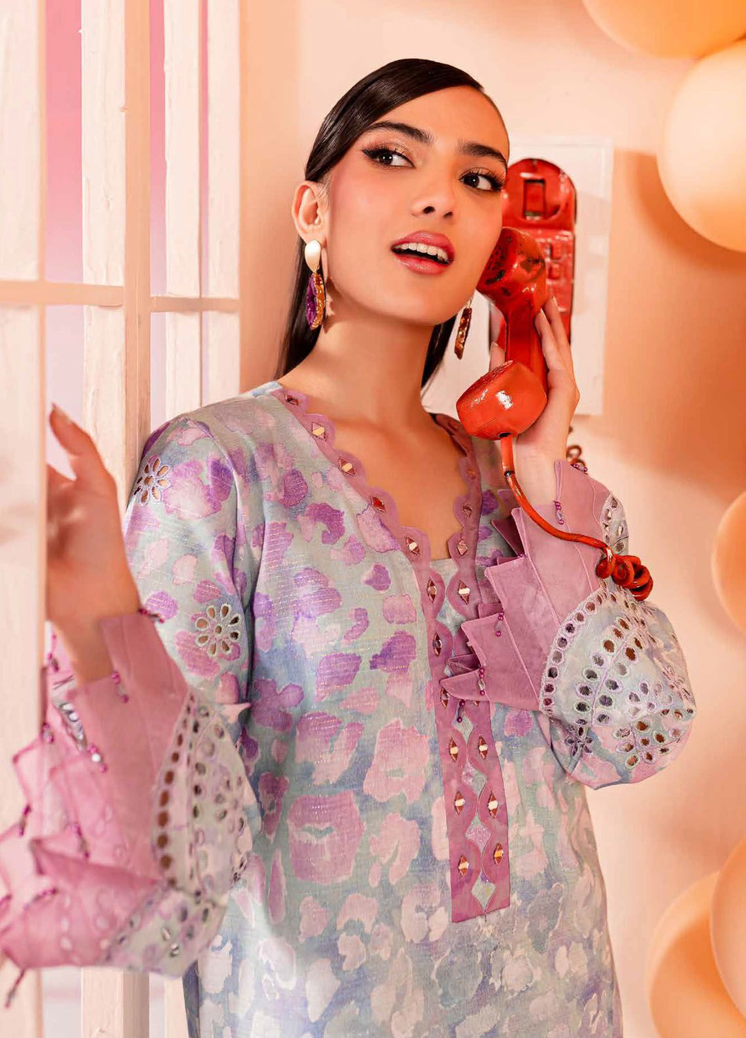 Ballerina by Nureh Chikankari Lawn Suits Unstitched 2 Piece NU24BC NU2-140 - Summer Collection