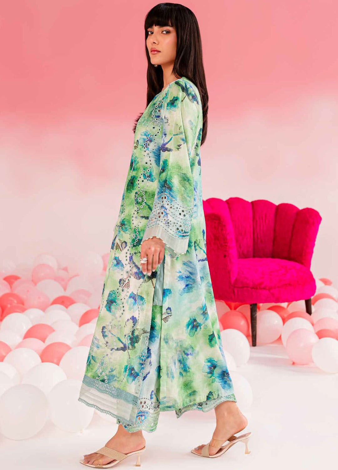 Ballerina by Nureh Chikankari Lawn Suits Unstitched 2 Piece NU24BC NU2-142 - Summer Collection