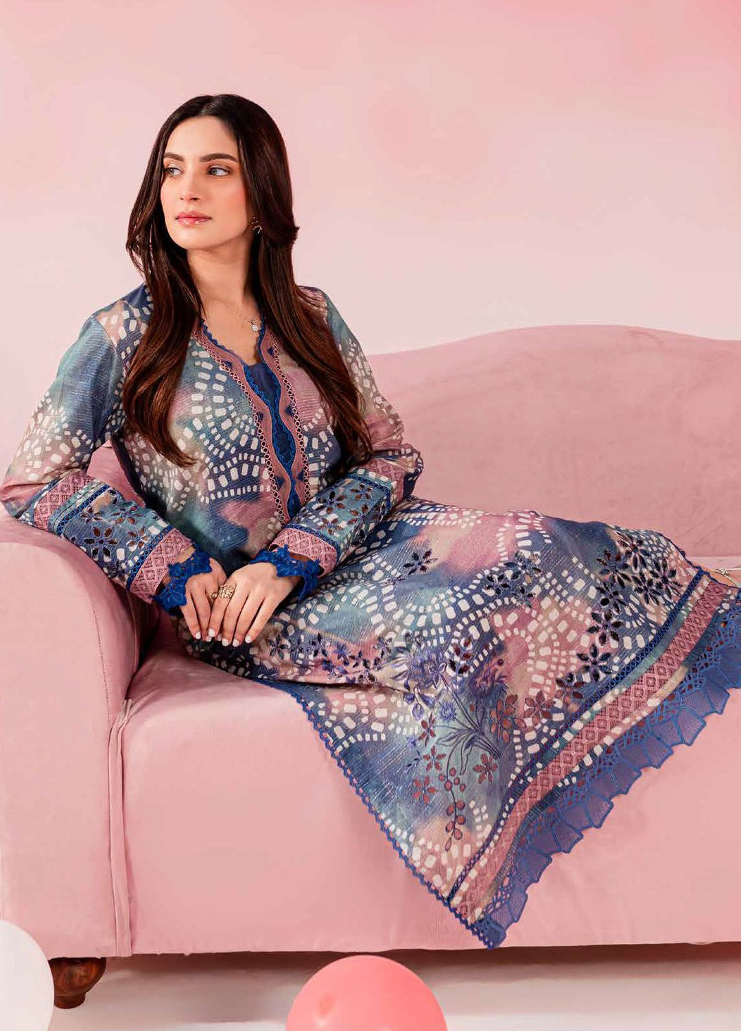 Ballerina by Nureh Chikankari Lawn Suits Unstitched 2 Piece NU24BC NU2-145 - Summer Collection