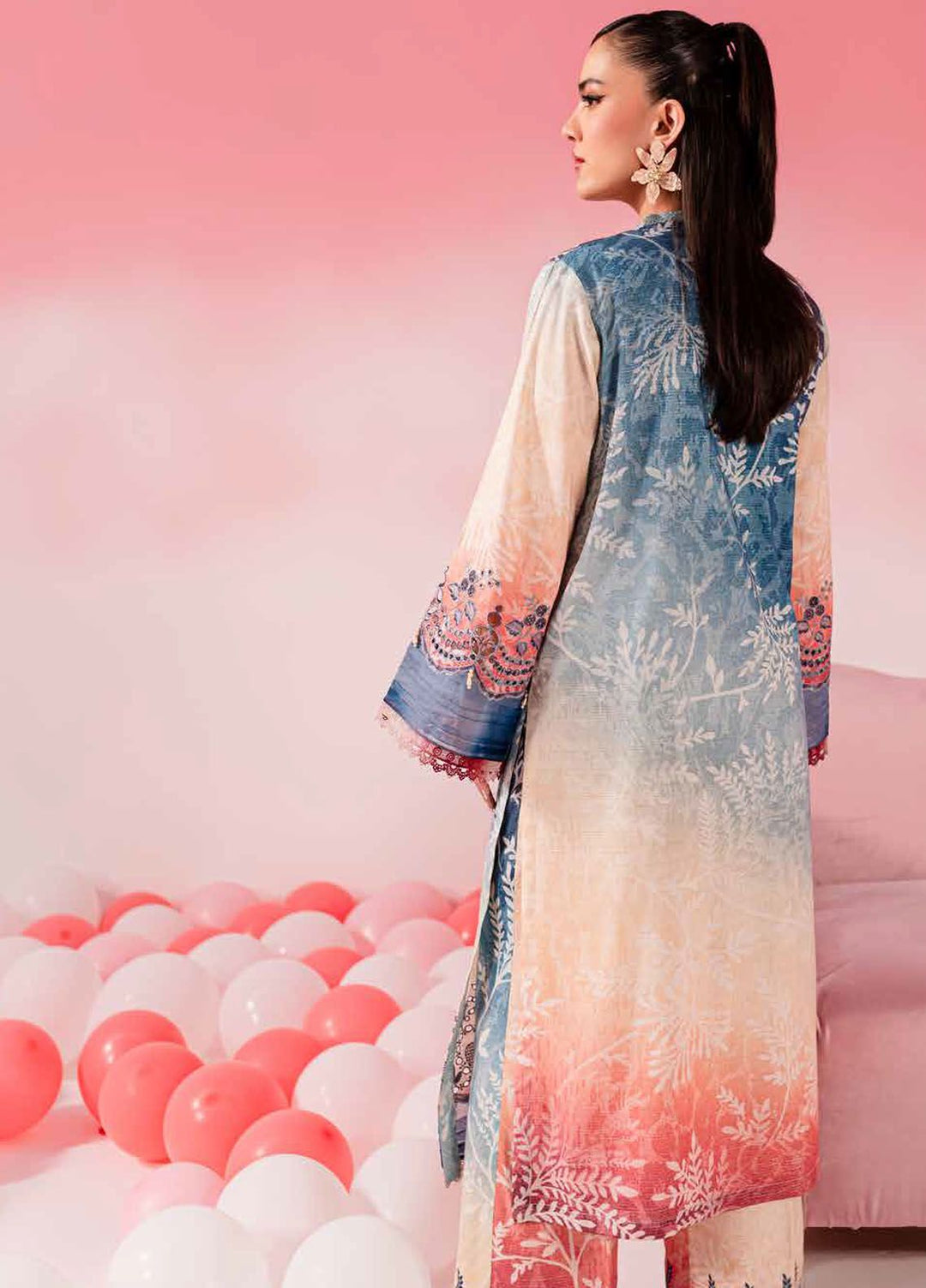 Ballerina by Nureh Chikankari Lawn Suits Unstitched 2 Piece NU24BC NU2-146 - Summer Collection