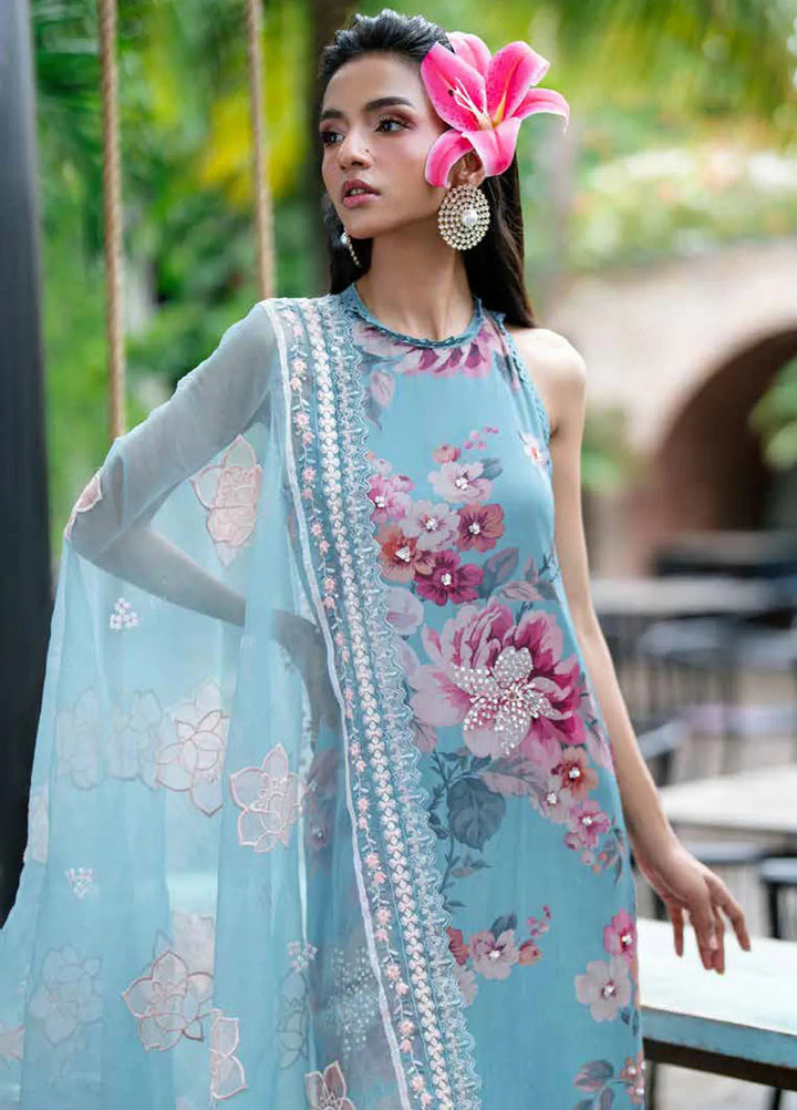 Ballerina By Nureh Embroidered Chiffon Suit Unstitched 3 Piece NU24BW NU2-148 - Winter Collection