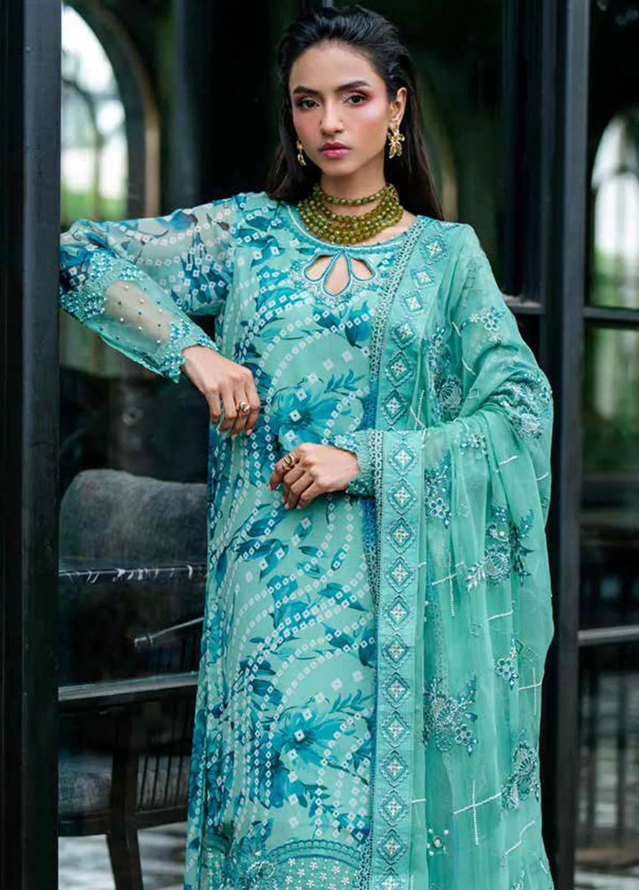 Ballerina By Nureh Embroidered Chiffon Suit Unstitched 3 Piece NU24BW NU2-150 - Winter Collection
