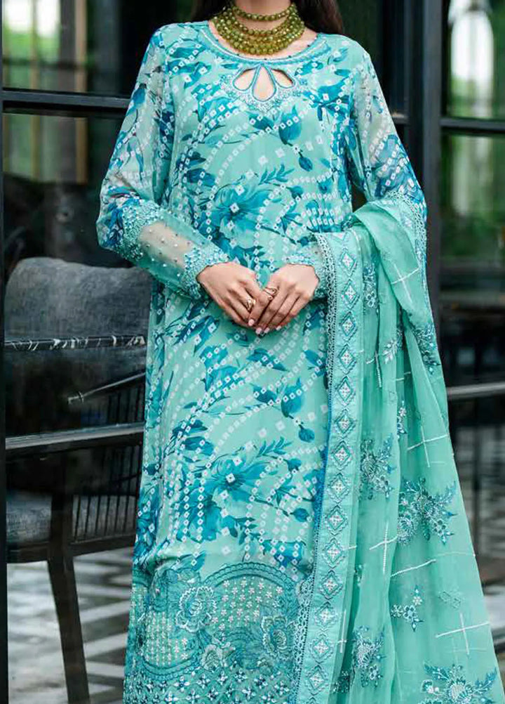 Ballerina By Nureh Embroidered Chiffon Suit Unstitched 3 Piece NU24BW NU2-150 - Winter Collection