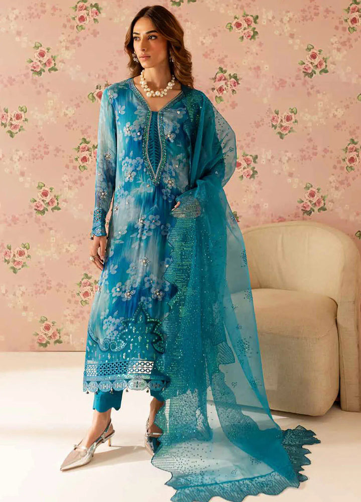 Ballerina by Nureh Embroidered Chiffon Suit Unstitched 4 Piece NU25B NU2-158 - Formals Collection