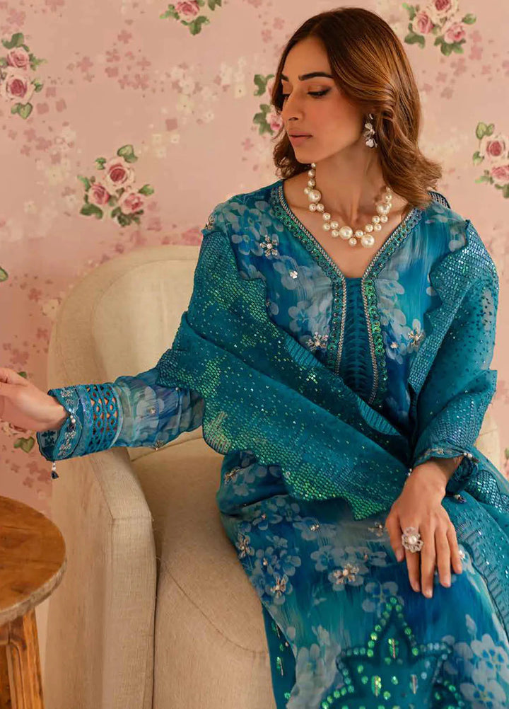 Ballerina by Nureh Embroidered Chiffon Suit Unstitched 4 Piece NU25B NU2-158 - Formals Collection