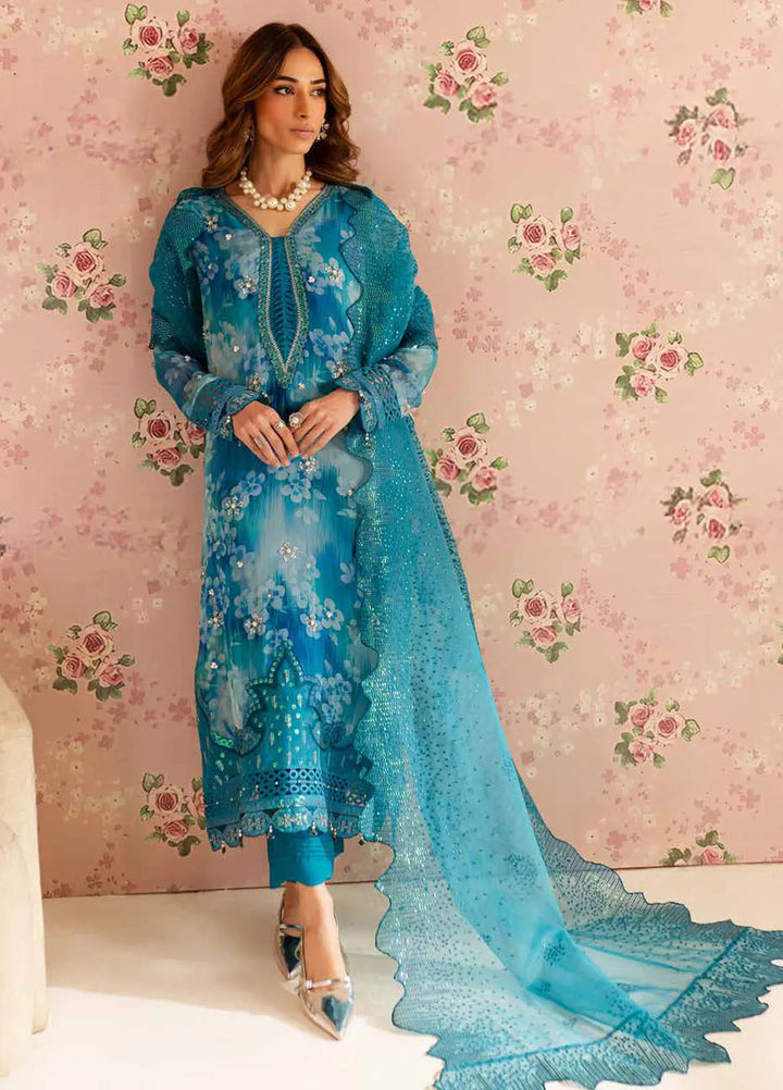 Ballerina by Nureh Embroidered Chiffon Suit Unstitched 4 Piece NU25B NU2-158 - Formals Collection