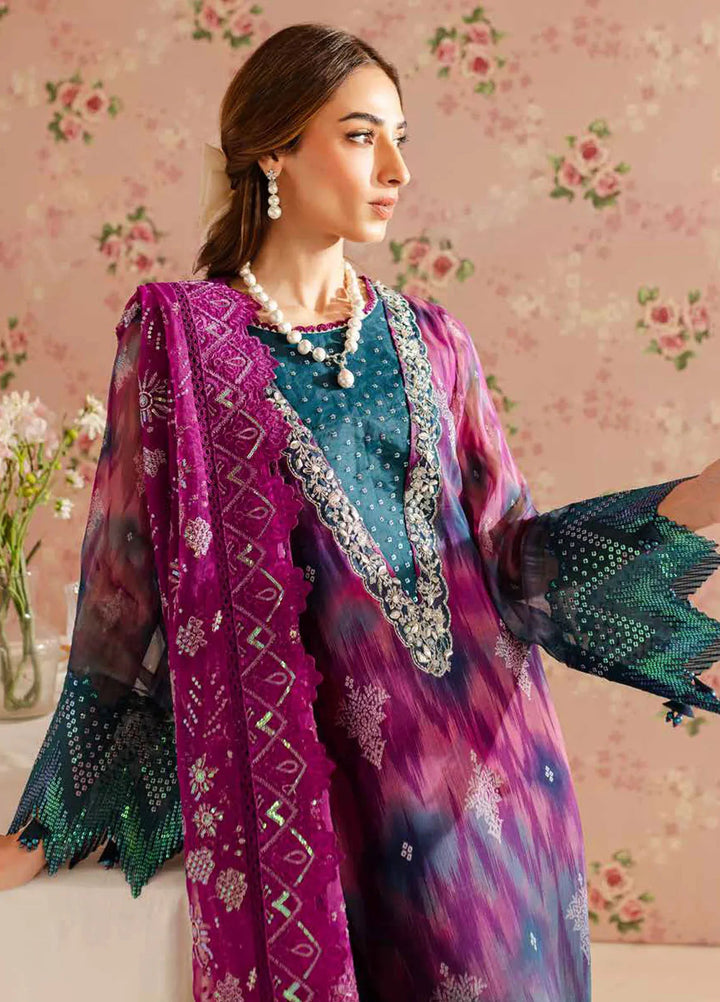 Ballerina by Nureh Embroidered Chiffon Suit Unstitched 4 Piece NU25B NU2-159 - Formals Collection
