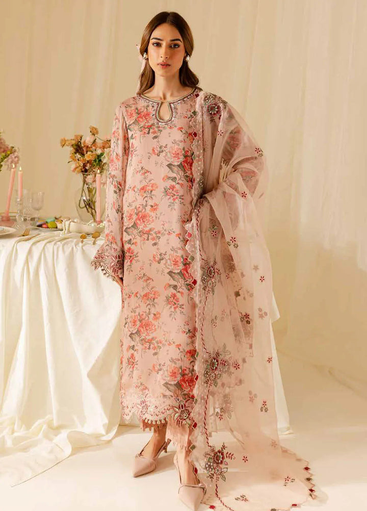Ballerina by Nureh Embroidered Chiffon Suit Unstitched 4 Piece NU25B NU2-160 - Formals Collection