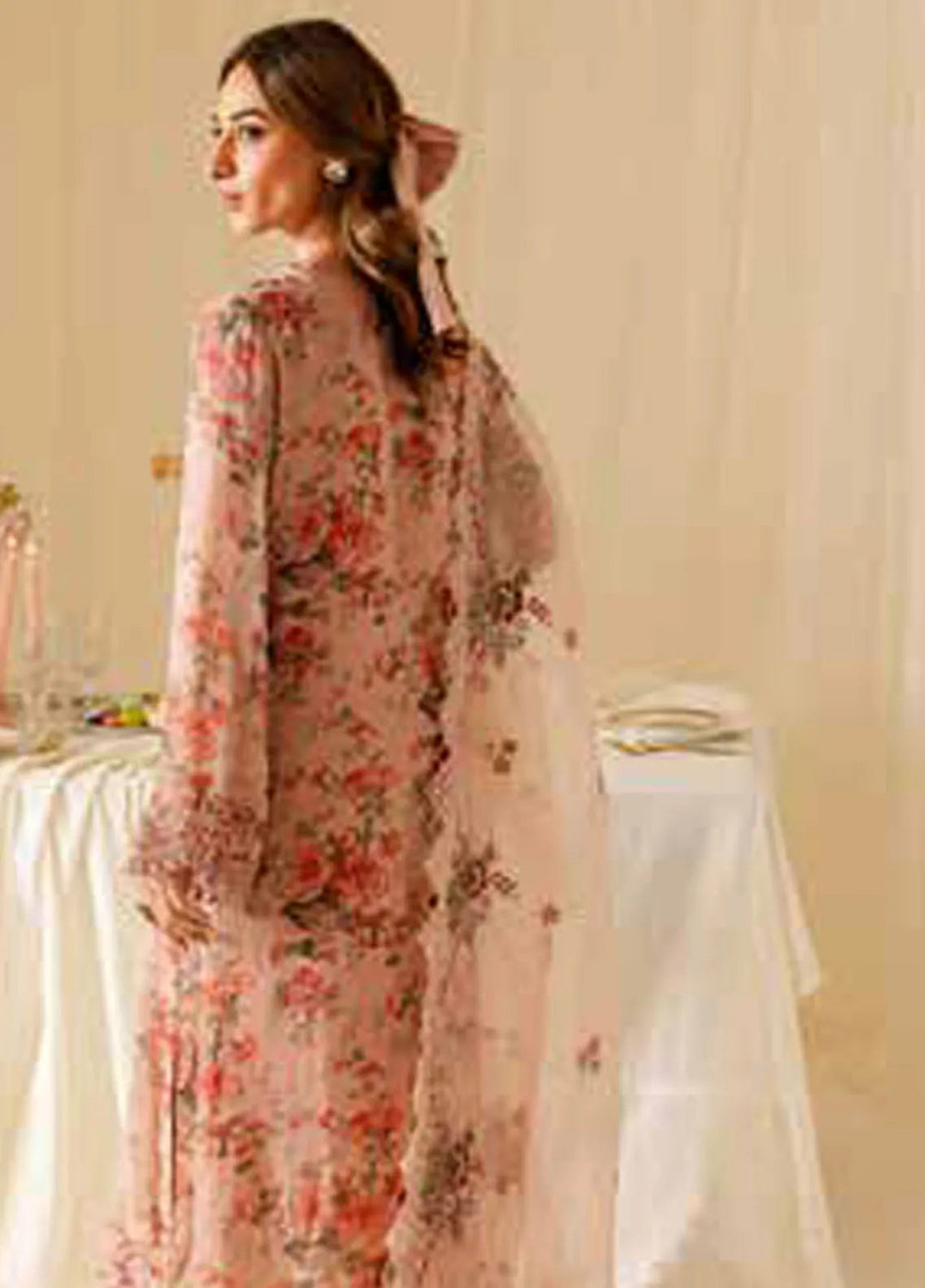Ballerina by Nureh Embroidered Chiffon Suit Unstitched 4 Piece NU25B NU2-160 - Formals Collection