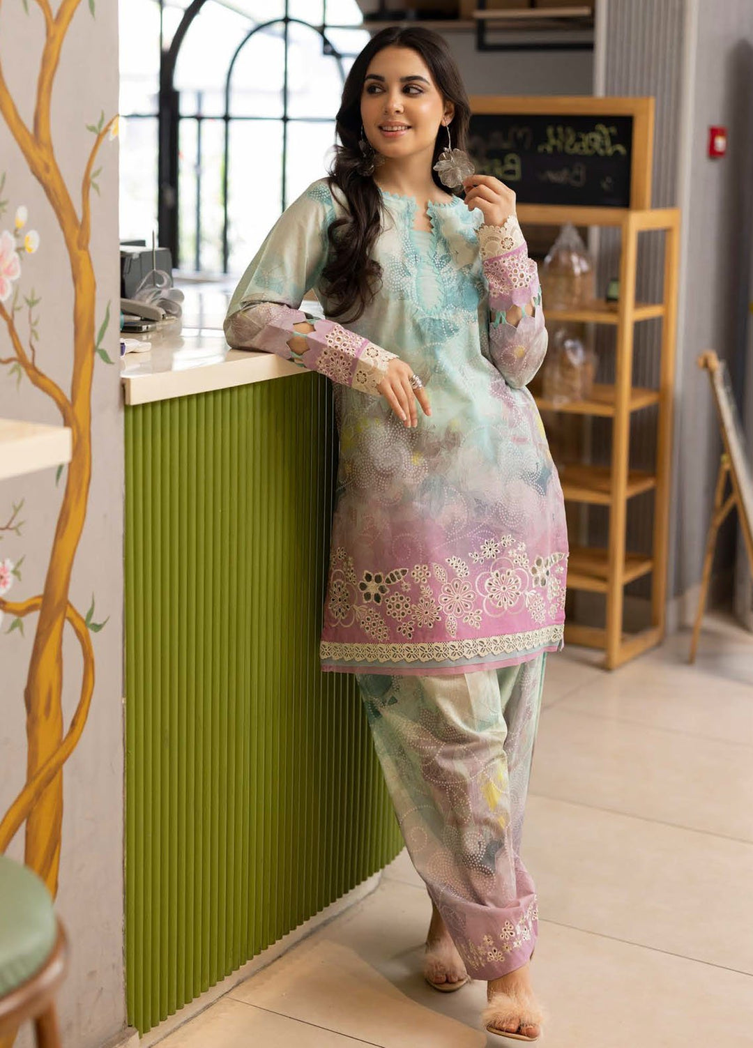 Ballerina by Nureh Embroidered Chikankari Suits Unstitched 2 Piece NU25BCE NU2-166 - Summer Collection