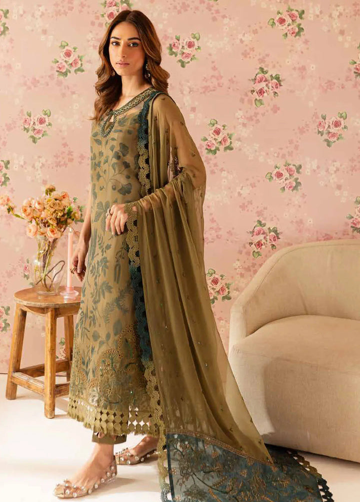 Ballerina by Nureh Embroidered Organza Suit Unstitched 4 Piece NU25B NU2-162 - Formals Collection