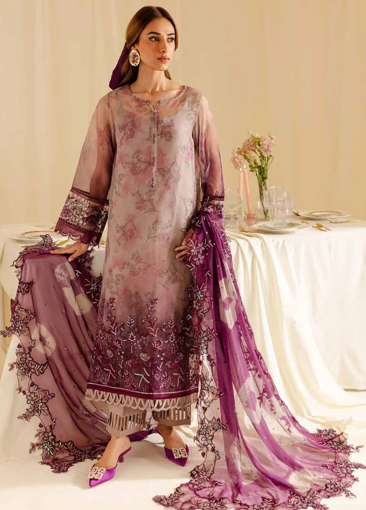 Ballerina by Nureh Embroidered Organza Suit Unstitched 4 Piece NU25B NU2-163 - Formals Collection