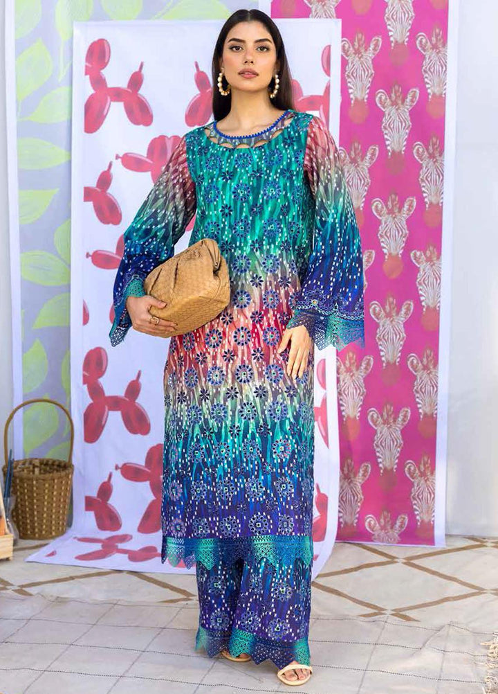 Ballerina By Nureh Embroidered Chikankari Khaddar Suits Unstitched 2 Piece NU23BKC NU2-122 - Winter Collection