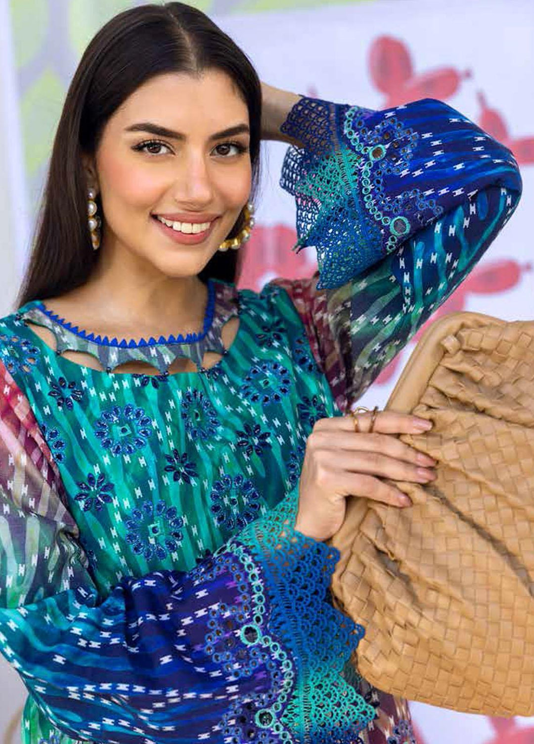 Ballerina By Nureh Embroidered Chikankari Khaddar Suits Unstitched 2 Piece NU23BKC NU2-122 - Winter Collection