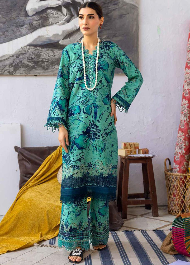 Ballerina By Nureh Embroidered Chikankari Khaddar Suits Unstitched 2 Piece NU23BKC NU2-127 - Winter Collection