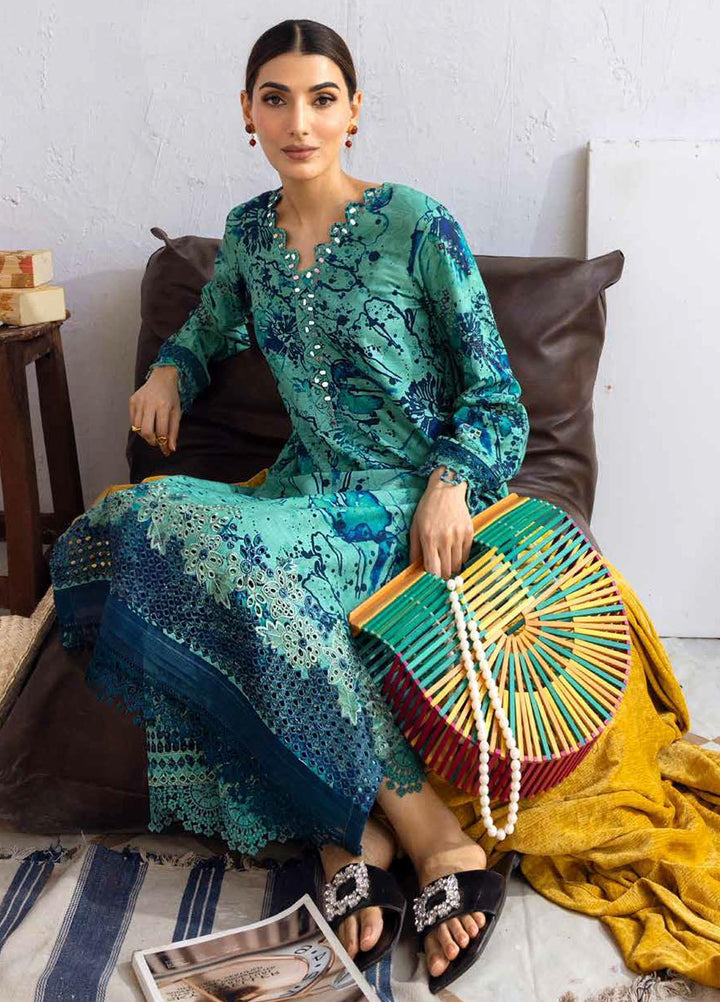 Ballerina By Nureh Embroidered Chikankari Khaddar Suits Unstitched 2 Piece NU23BKC NU2-127 - Winter Collection