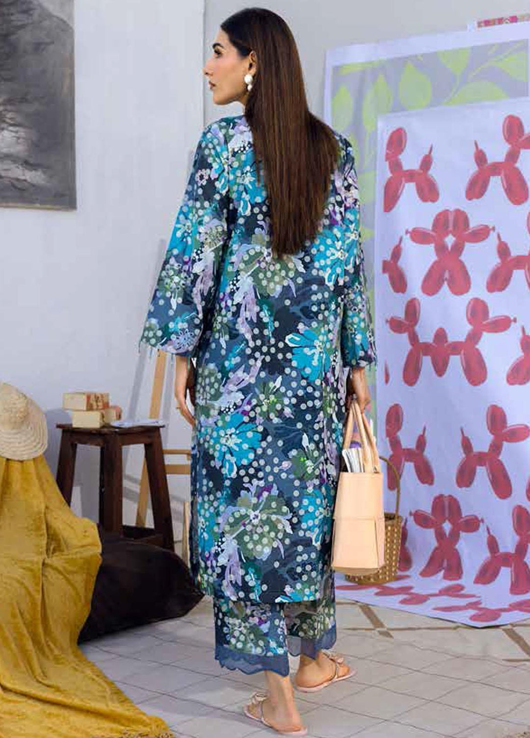 Ballerina By Nureh Embroidered Chikankari Khaddar Suits Unstitched 2 Piece NU23BKC NU2-130 - Winter Collection