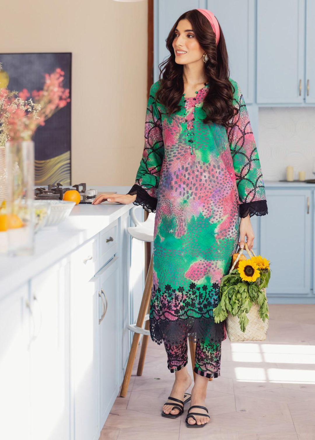 Ballerina by Nureh Embroidered Lawn Suits Unstitched 2 Piece NU23B NU2-85 - Summer Collection