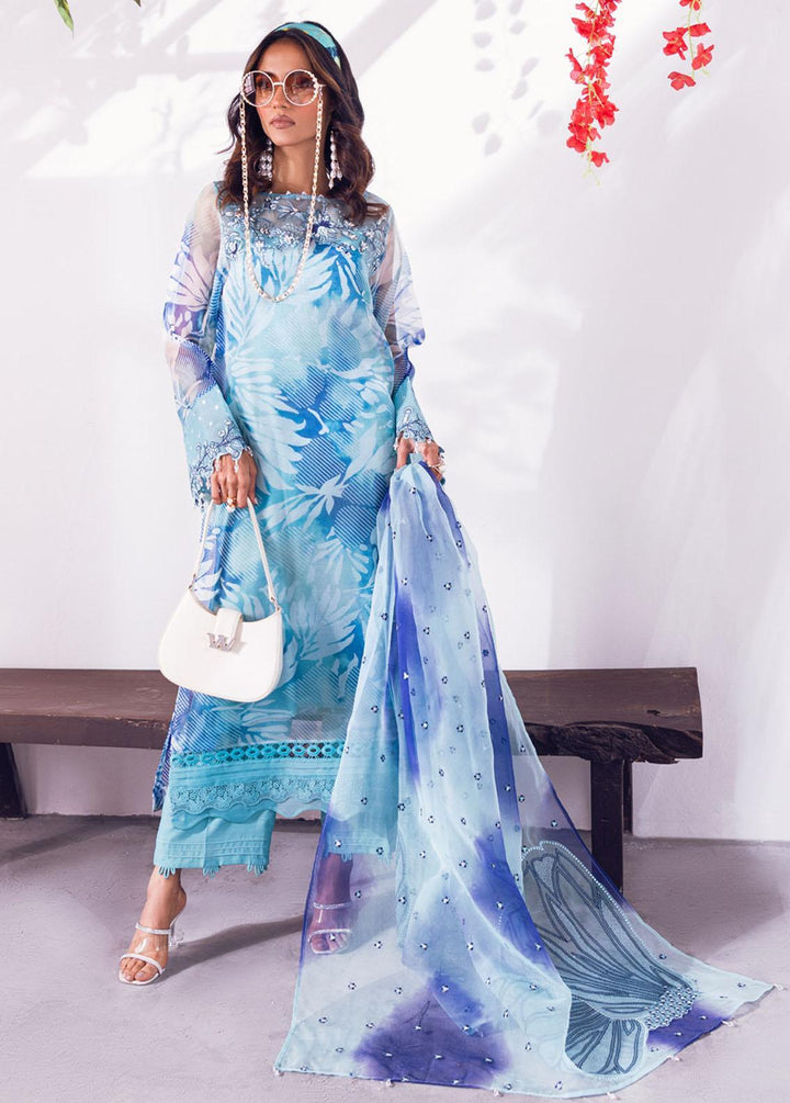 Ballerina By Nureh Embroidered Organza Suits Unstitched 4 Piece NU24BL NU2 132 Cosmos - Festive Collection