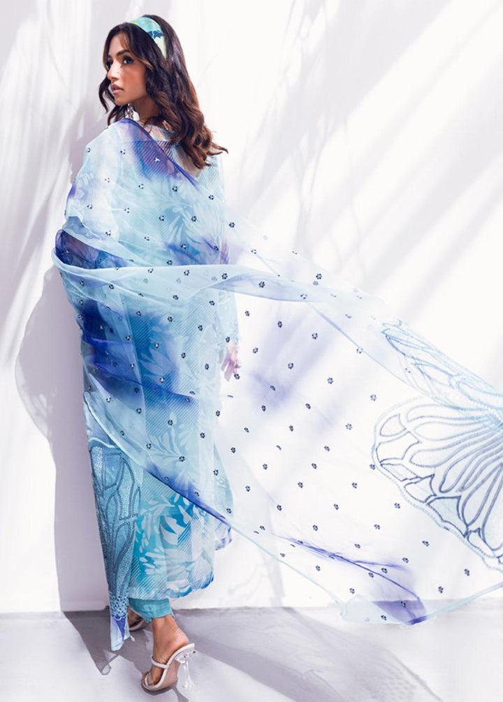 Ballerina By Nureh Embroidered Organza Suits Unstitched 4 Piece NU24BL NU2 132 Cosmos - Festive Collection