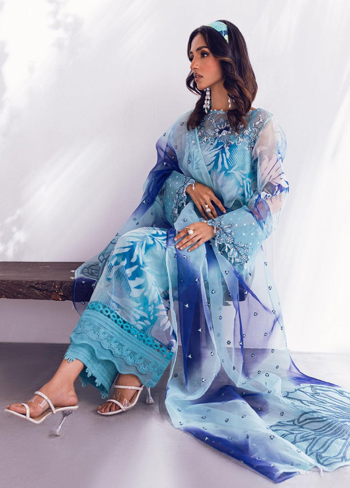 Ballerina By Nureh Embroidered Organza Suits Unstitched 4 Piece NU24BL NU2 132 Cosmos - Festive Collection