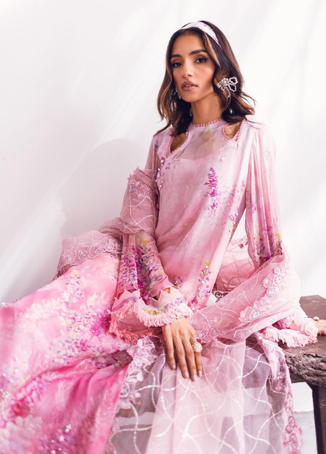 Ballerina By Nureh Embroidered Chiffon Suits Unstitched 4 Piece NU24BL NU2 134 Bombshell - Festive Collection