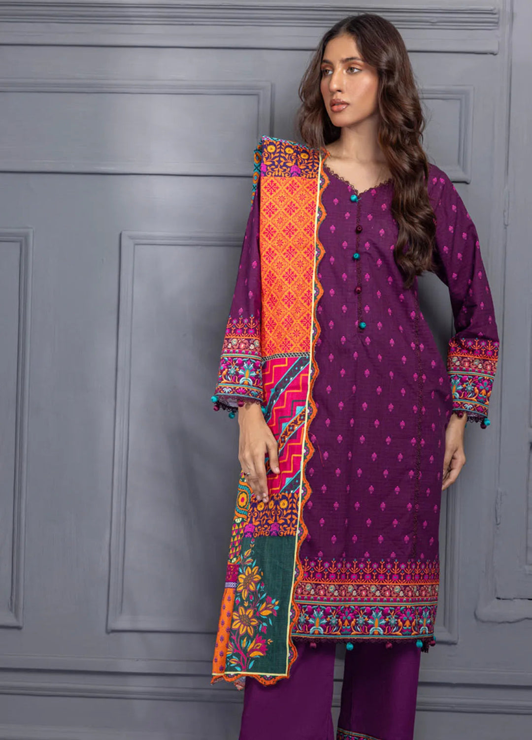 Bana Dora Wintry by Regalia Textiles Printed Suits Unstitched 3 Piece RGT24BD D-08 - Winter Collection