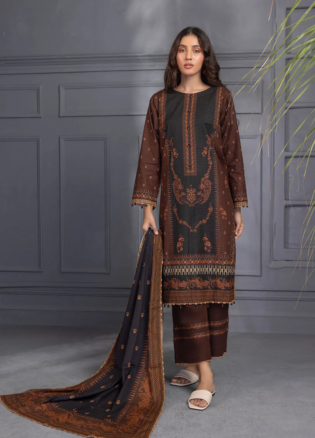 Bana Dora Wintry by Regalia Textiles Printed Suits Unstitched 3 Piece RGT24BD D-10 - Winter Collection