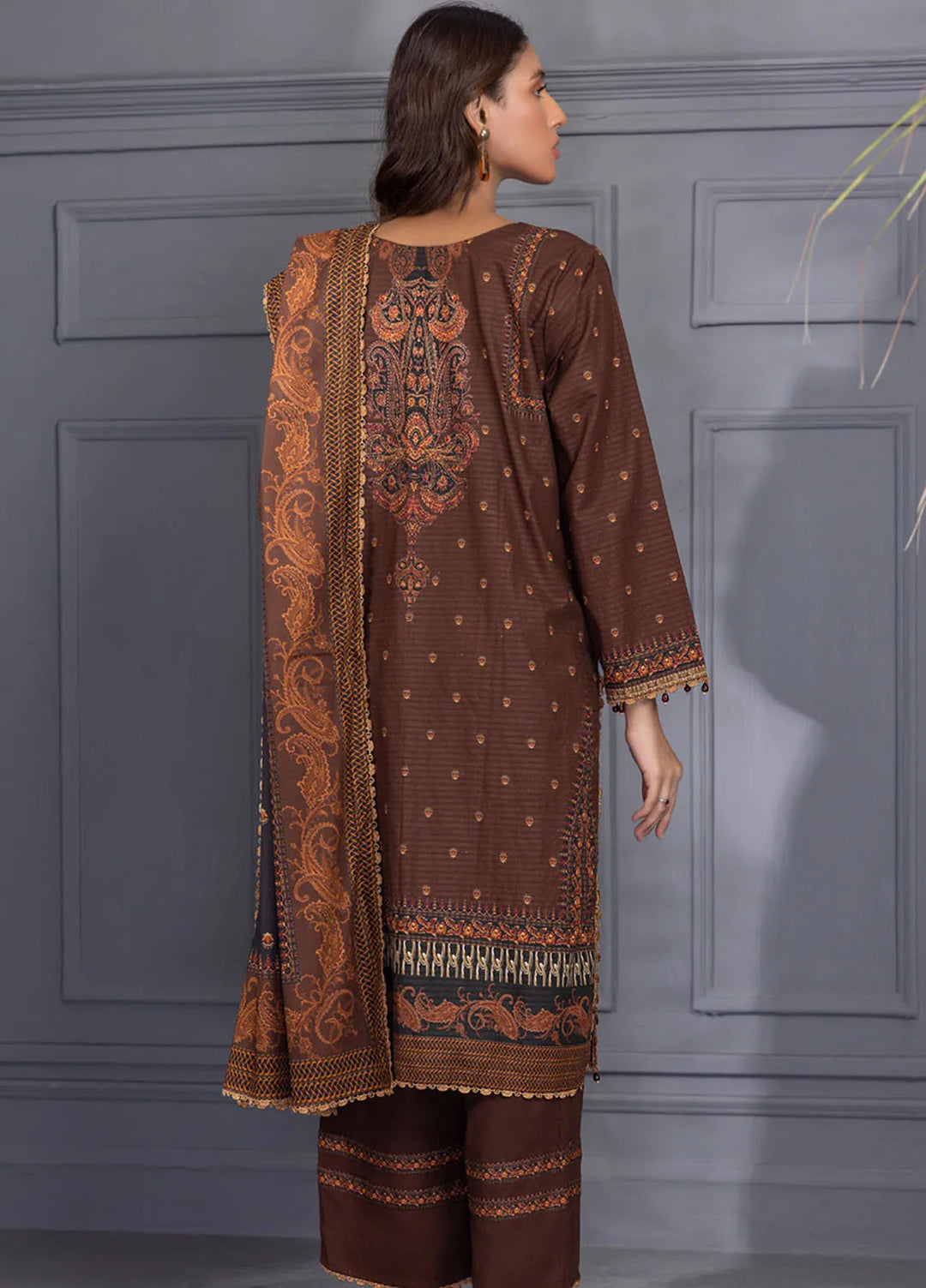 Bana Dora Wintry by Regalia Textiles Printed Suits Unstitched 3 Piece RGT24BD D-10 - Winter Collection