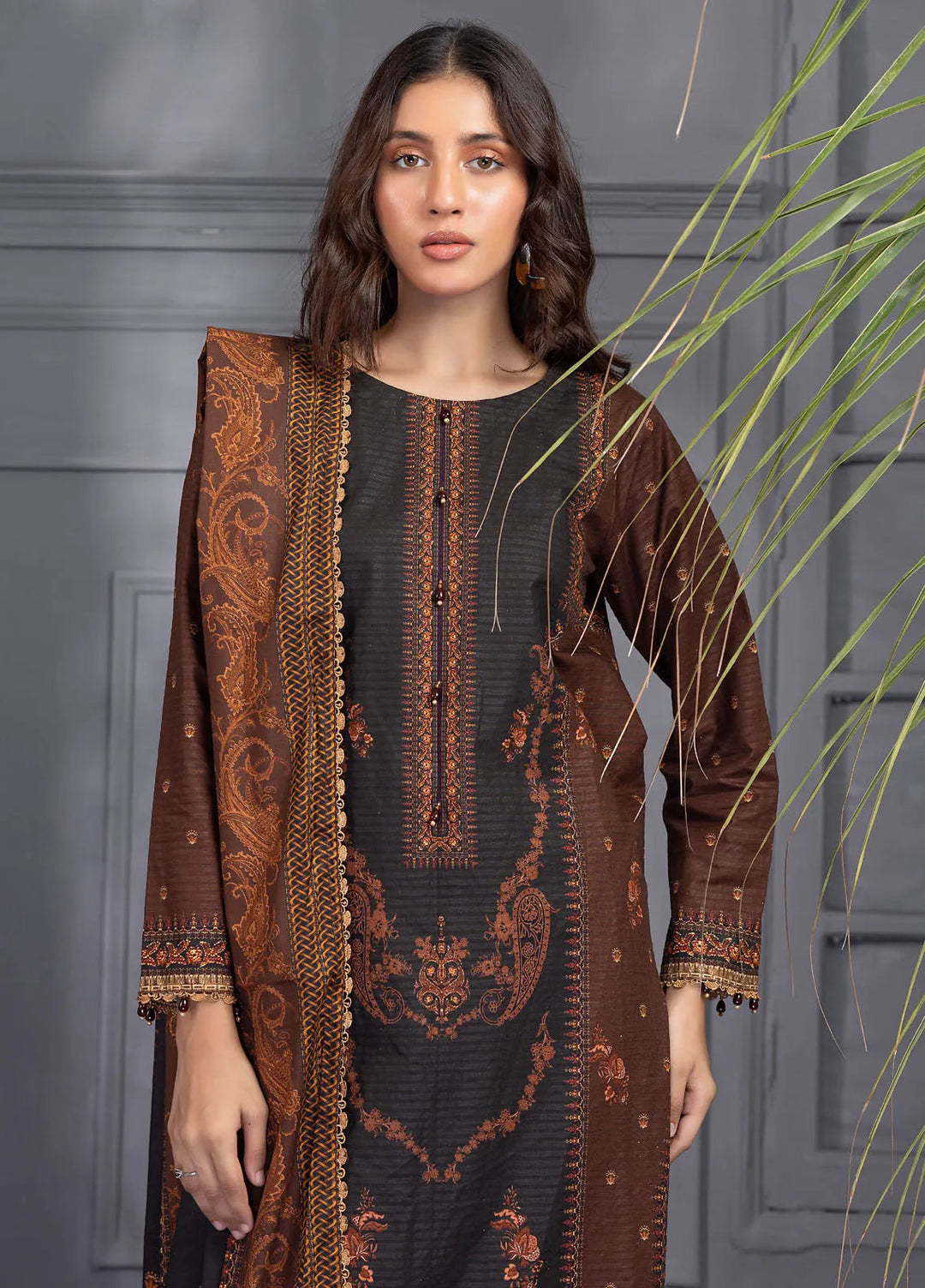 Bana Dora Wintry by Regalia Textiles Printed Suits Unstitched 3 Piece RGT24BD D-10 - Winter Collection