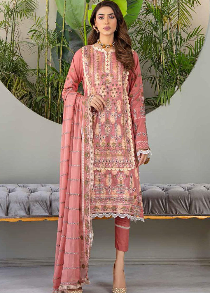 Banafsheh Embroidered Lawn Suits Unstitched 3 Piece BF21LF D-05 - Festive Collection