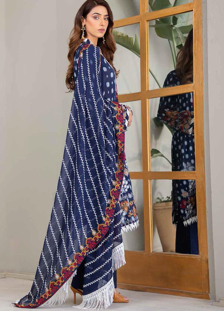 Banafsheh Embroidered Lawn Suits Unstitched 3 Piece BF21LF D-08 - Festive Collection