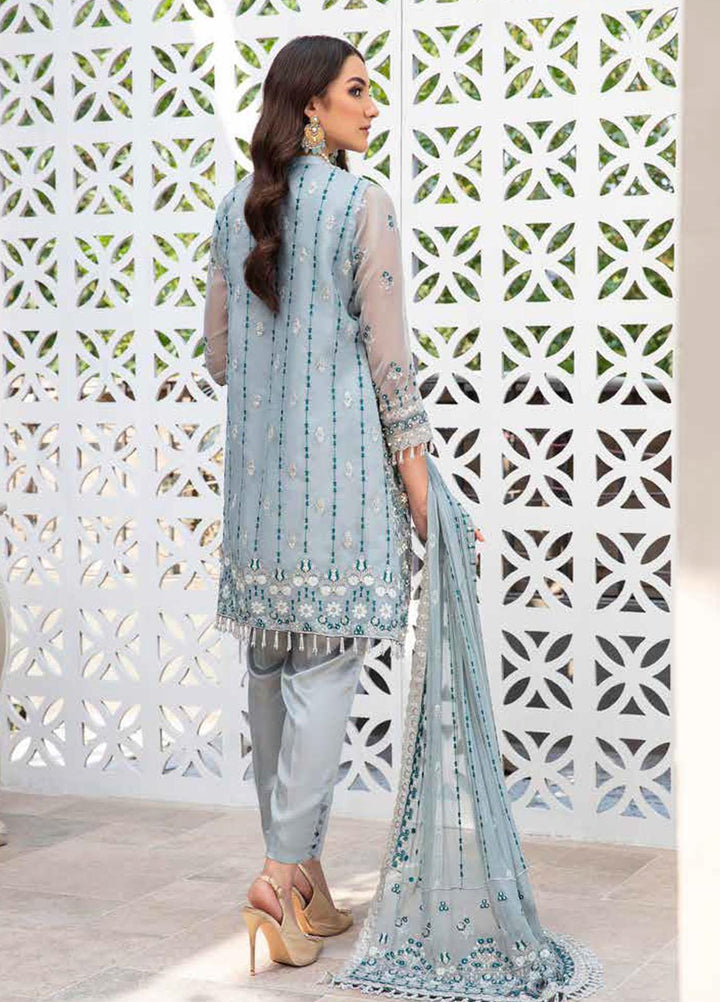 Banafsheh Embroidered Organza Suits Unstitched 3 Piece BF21LF BNL-02 - Formals Collection