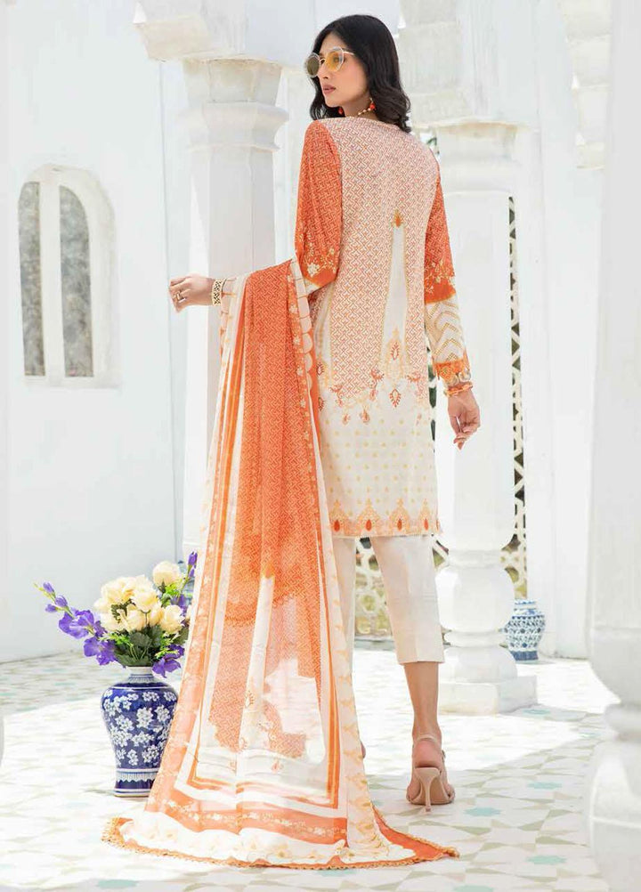 Banafsheh Embroidered Lawn Suits Unstitched 3 Piece BF21LL 02 - Luxury Collection