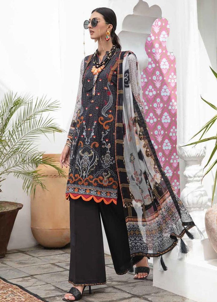 Banafsheh Embroidered Lawn Suits Unstitched 3 Piece BF21LL 03 - Luxury Collection
