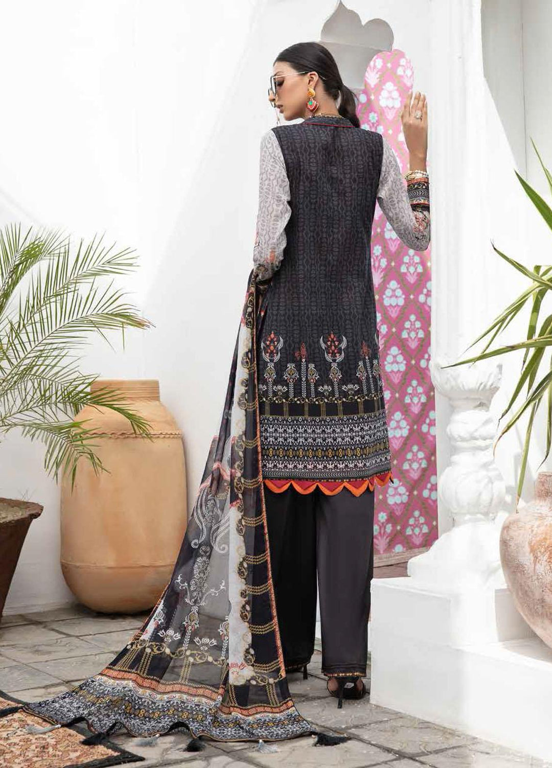 Banafsheh Embroidered Lawn Suits Unstitched 3 Piece BF21LL 03 - Luxury Collection