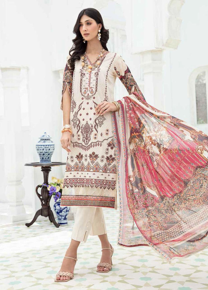 Banafsheh Embroidered Lawn Suits Unstitched 3 Piece BF21LL 04 - Luxury Collection