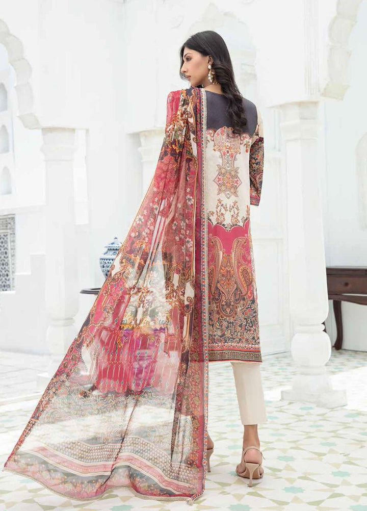 Banafsheh Embroidered Lawn Suits Unstitched 3 Piece BF21LL 04 - Luxury Collection