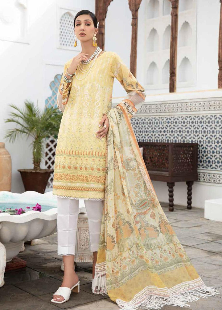 Banafsheh Embroidered Lawn Suits Unstitched 3 Piece BF21LL 06 - Luxury Collection