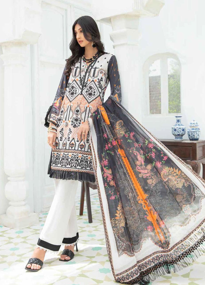 Banafsheh Embroidered Lawn Suits Unstitched 3 Piece BF21LL 12 - Luxury Collection