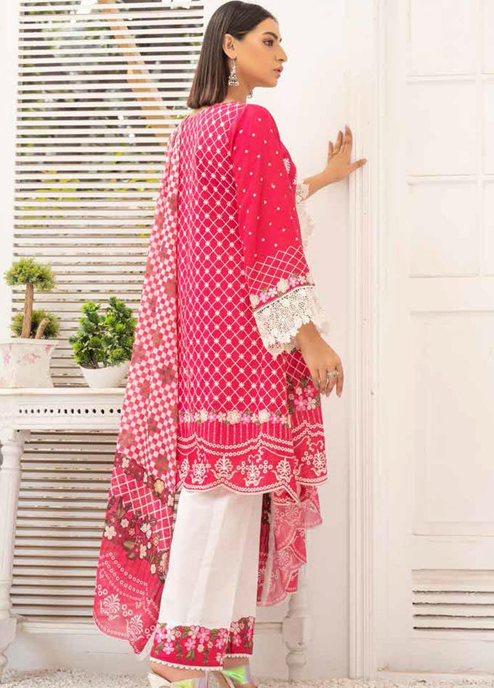 Banafsheh Embroidered Lawn Suits Unstitched 3 Piece BF21PE D-02 - Summer Collection