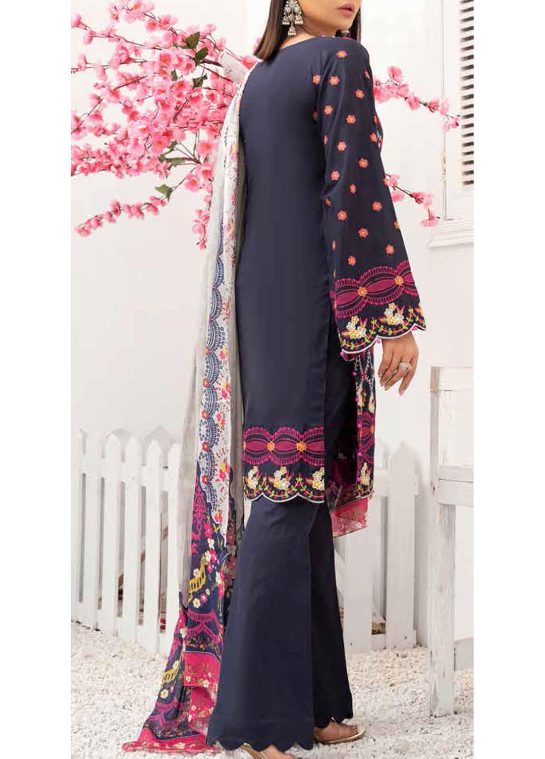 Banafsheh Embroidered Lawn Suits Unstitched 3 Piece BF21PE D-03 - Summer Collection