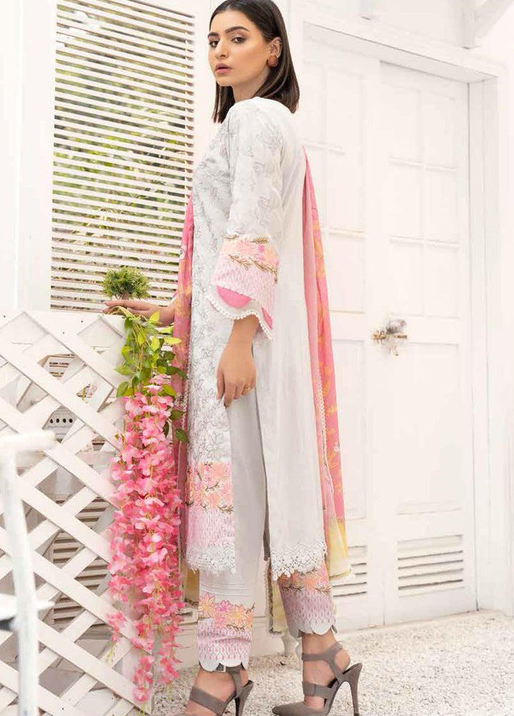 Banafsheh Embroidered Lawn Suits Unstitched 3 Piece BF21PE D-04 - Summer Collection