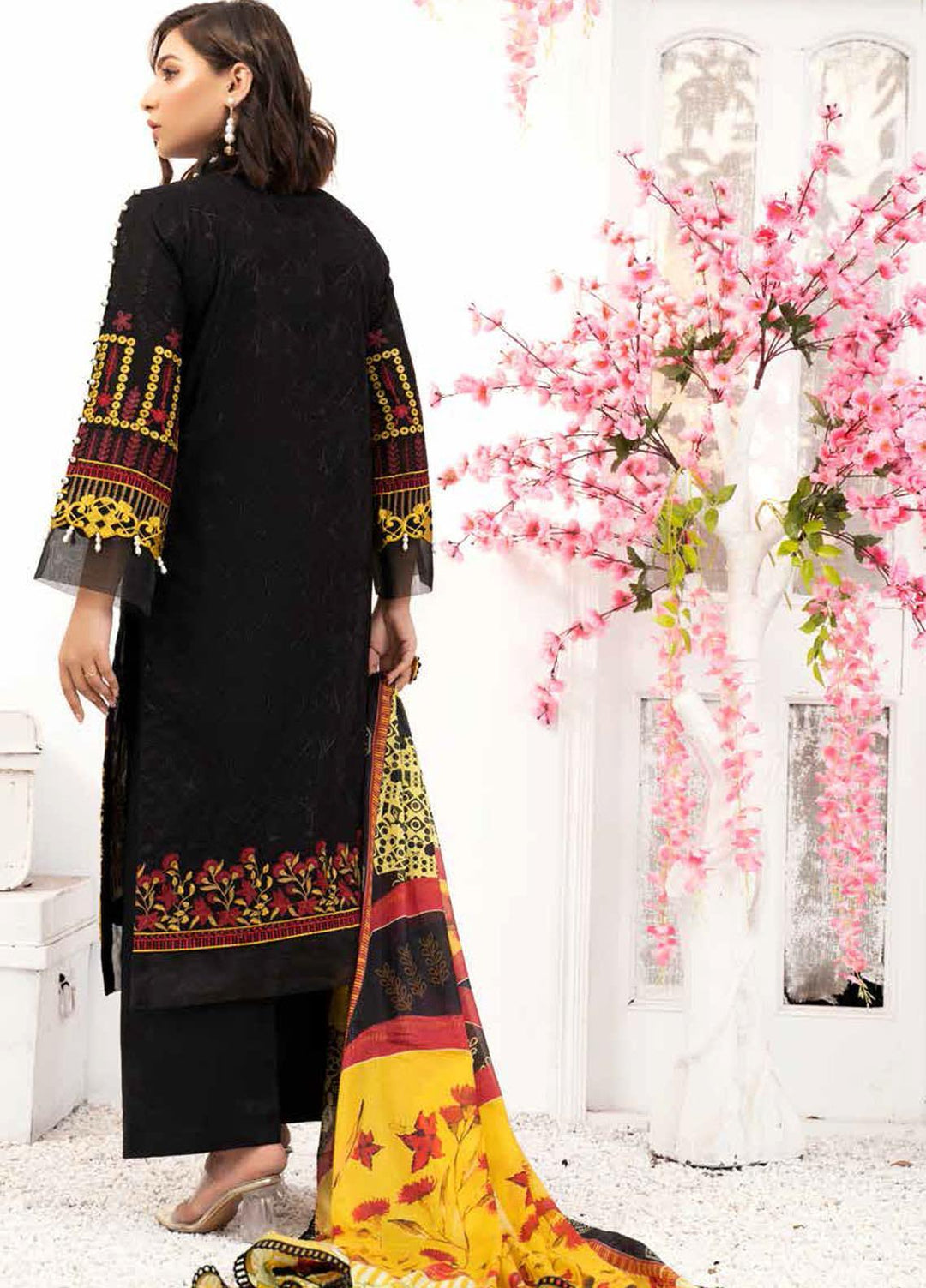 Banafsheh Embroidered Lawn Suits Unstitched 3 Piece BF21PE D-05 - Summer Collection