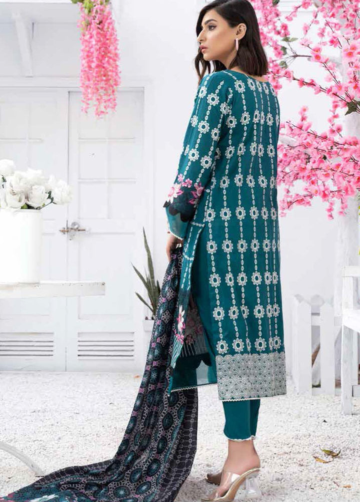 Banafsheh Embroidered Lawn Suits Unstitched 3 Piece BF21PE D-07 - Summer Collection